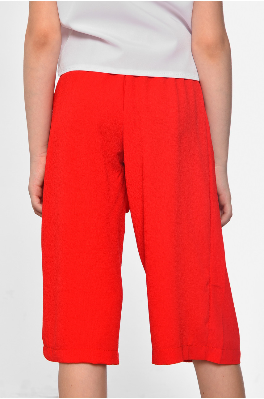 Бриджи детские для девочки красного цвета 182802