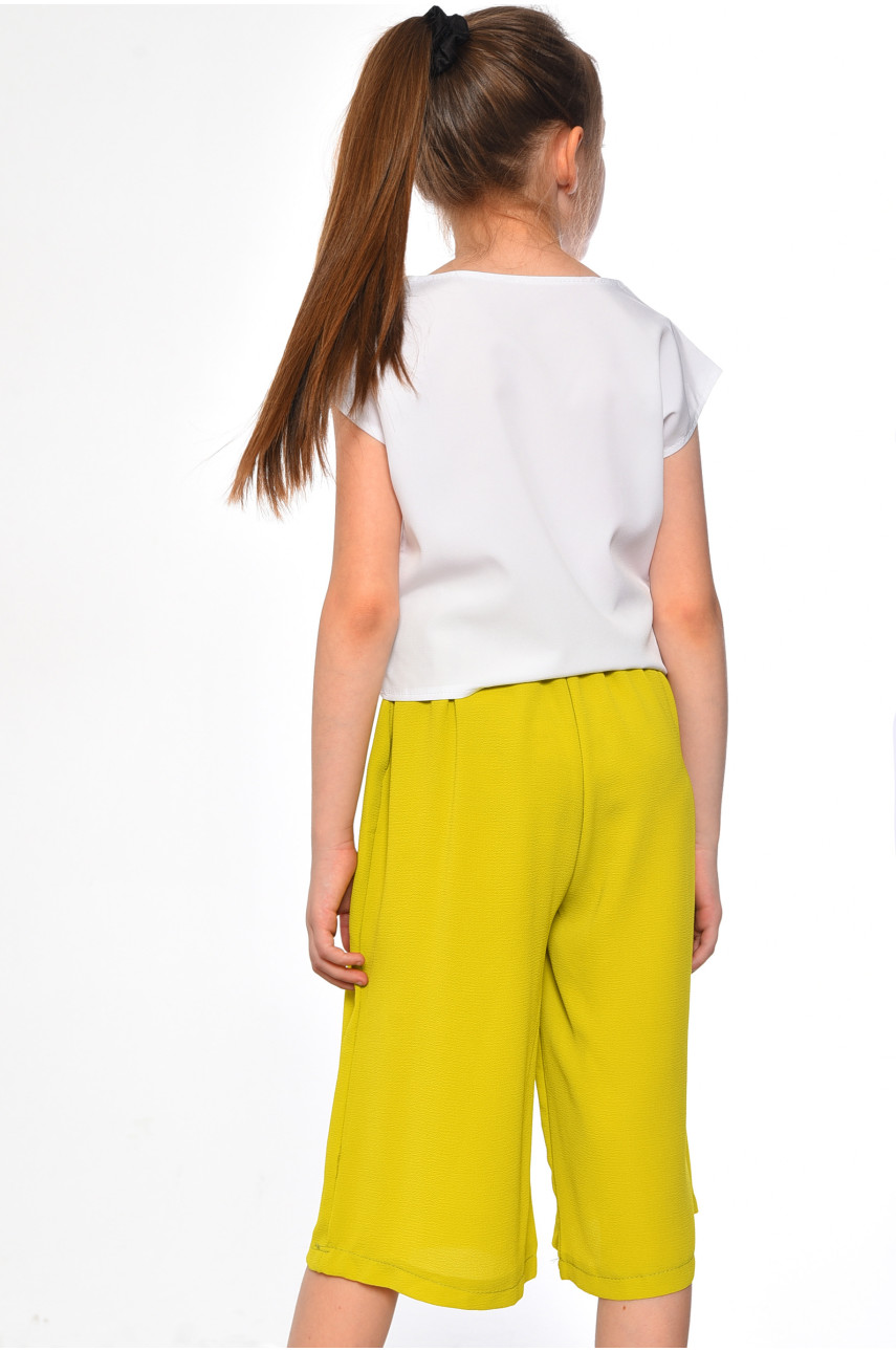 Костюм детский для девочки оливкового цвета 182805 Костюм детский для девочки оливкового цвета 182805