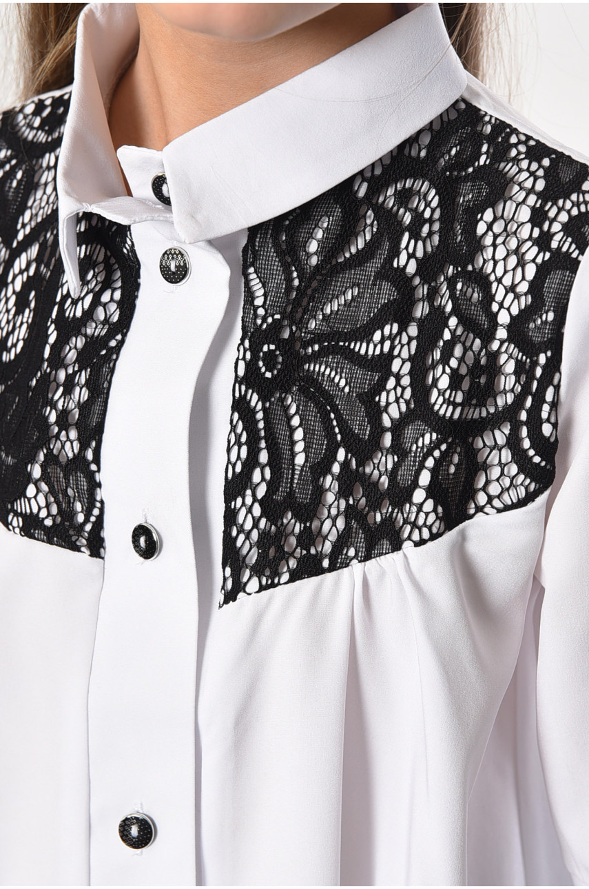 Сорочка дитяча для дівчинки білого кольору 182817