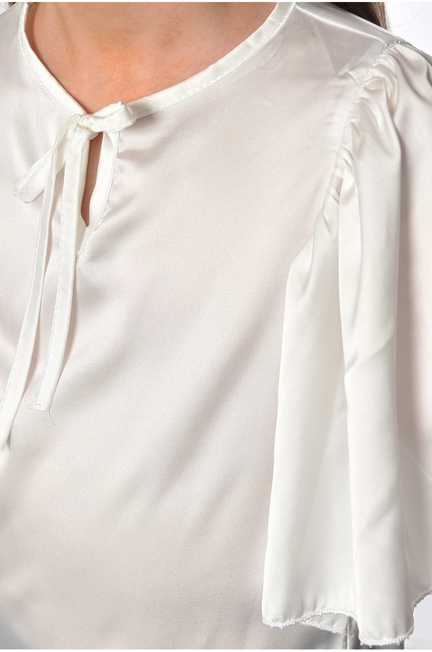 Блуза дитяча для дівчинки білого кольору 182826