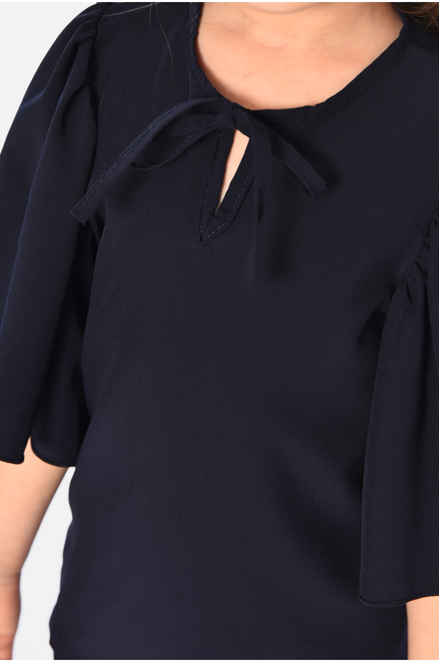 Блуза дитяча для дівчинки темно-синього кольору 182839