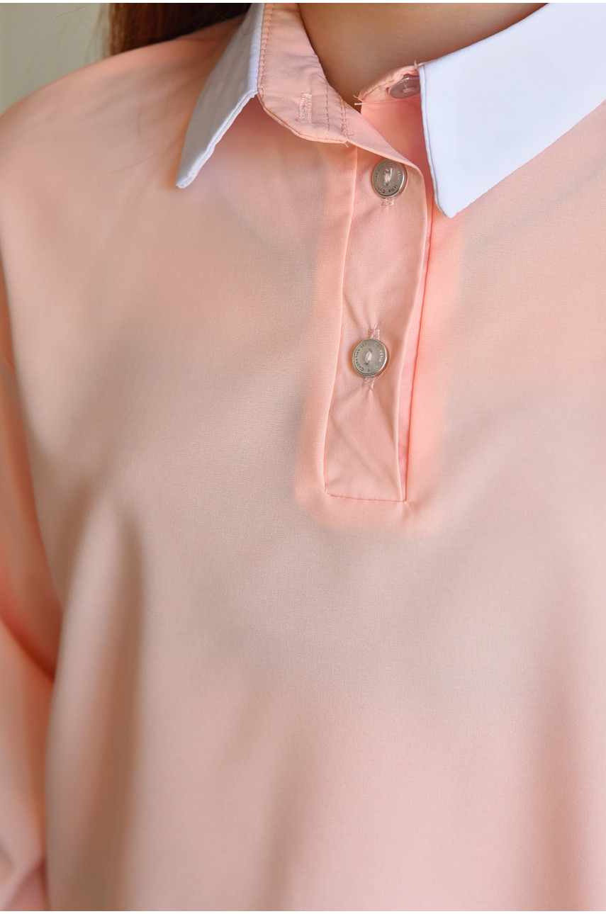 Блуза подростковая для девочки персикового цвета 182847