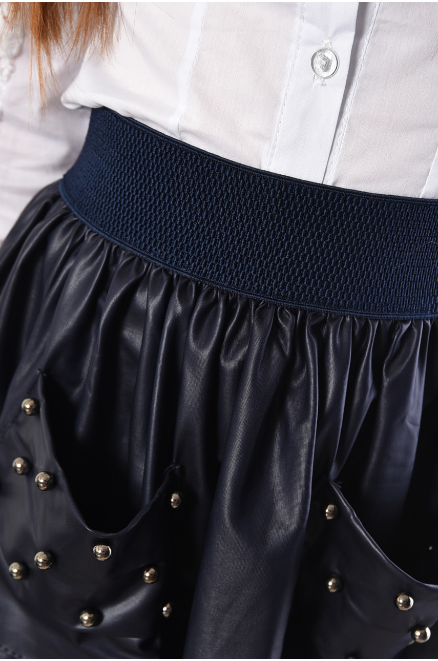 Спідниця  дитяча для дівчинки темно-синього кольору 182849