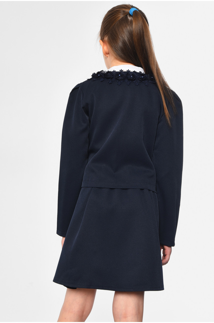 Костюм детский для девочки темно-синего цвета 182860
