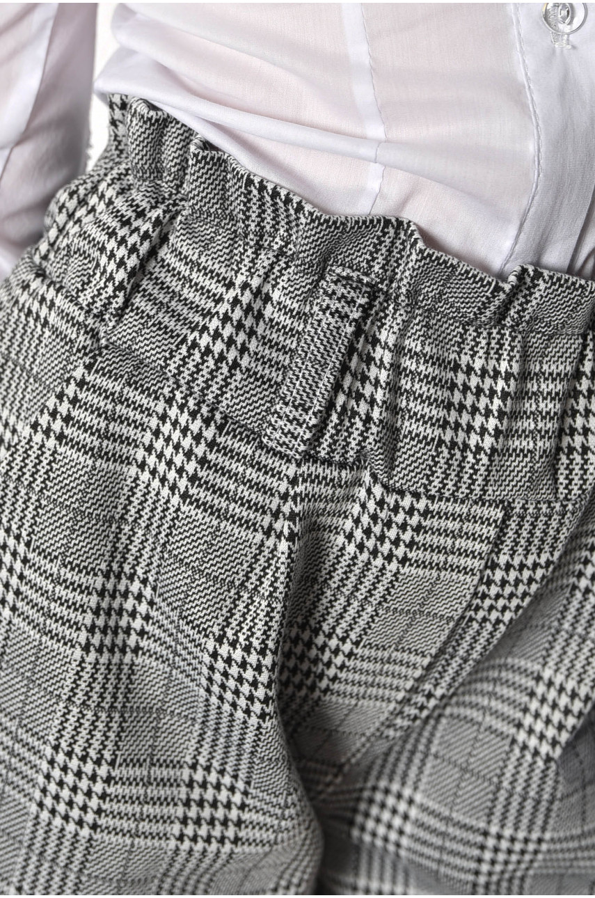 Шорты детские для девочки черно-белого цвета 182865