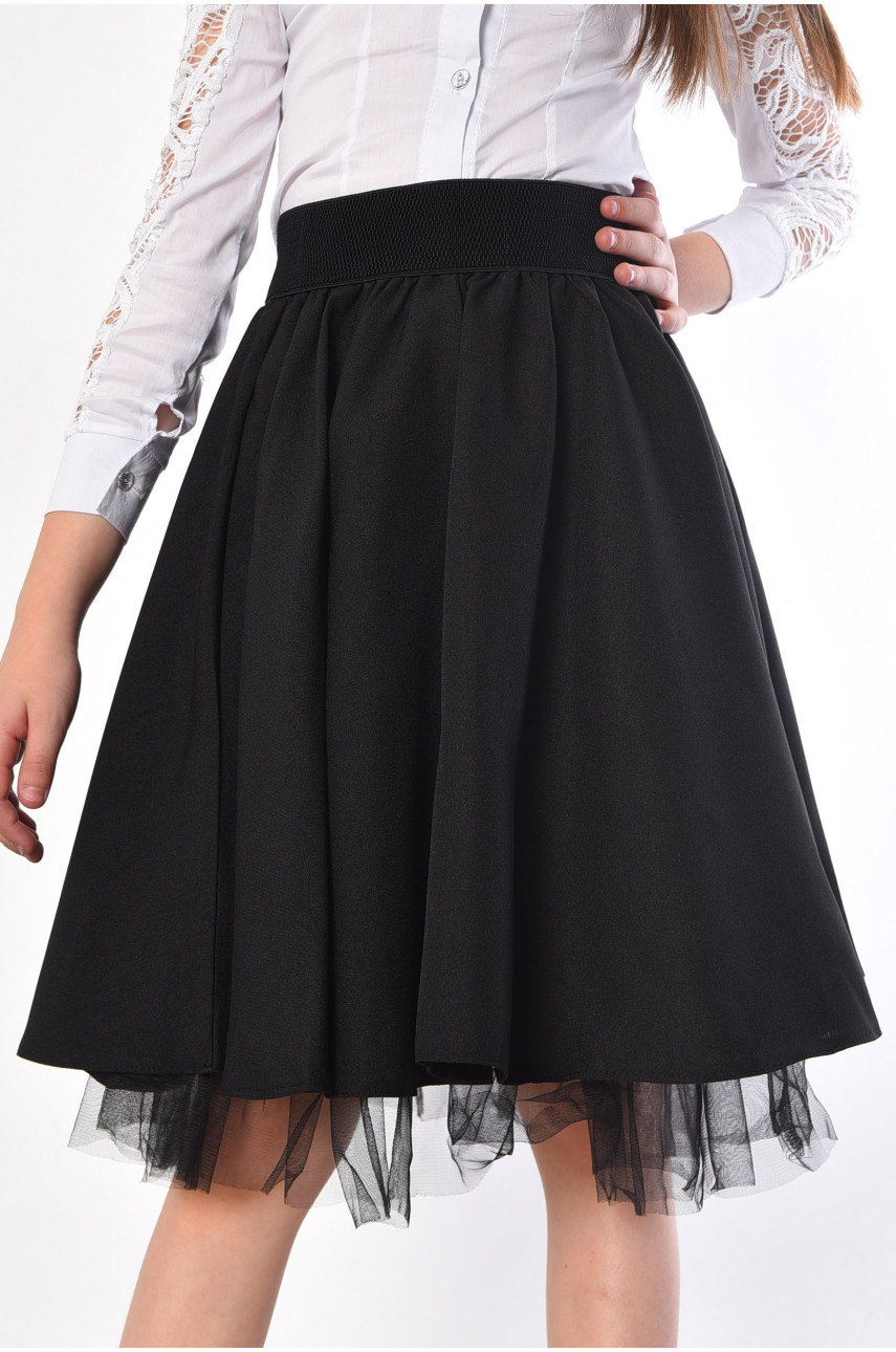 Юбка  детская  для девочки черного цвета 182908