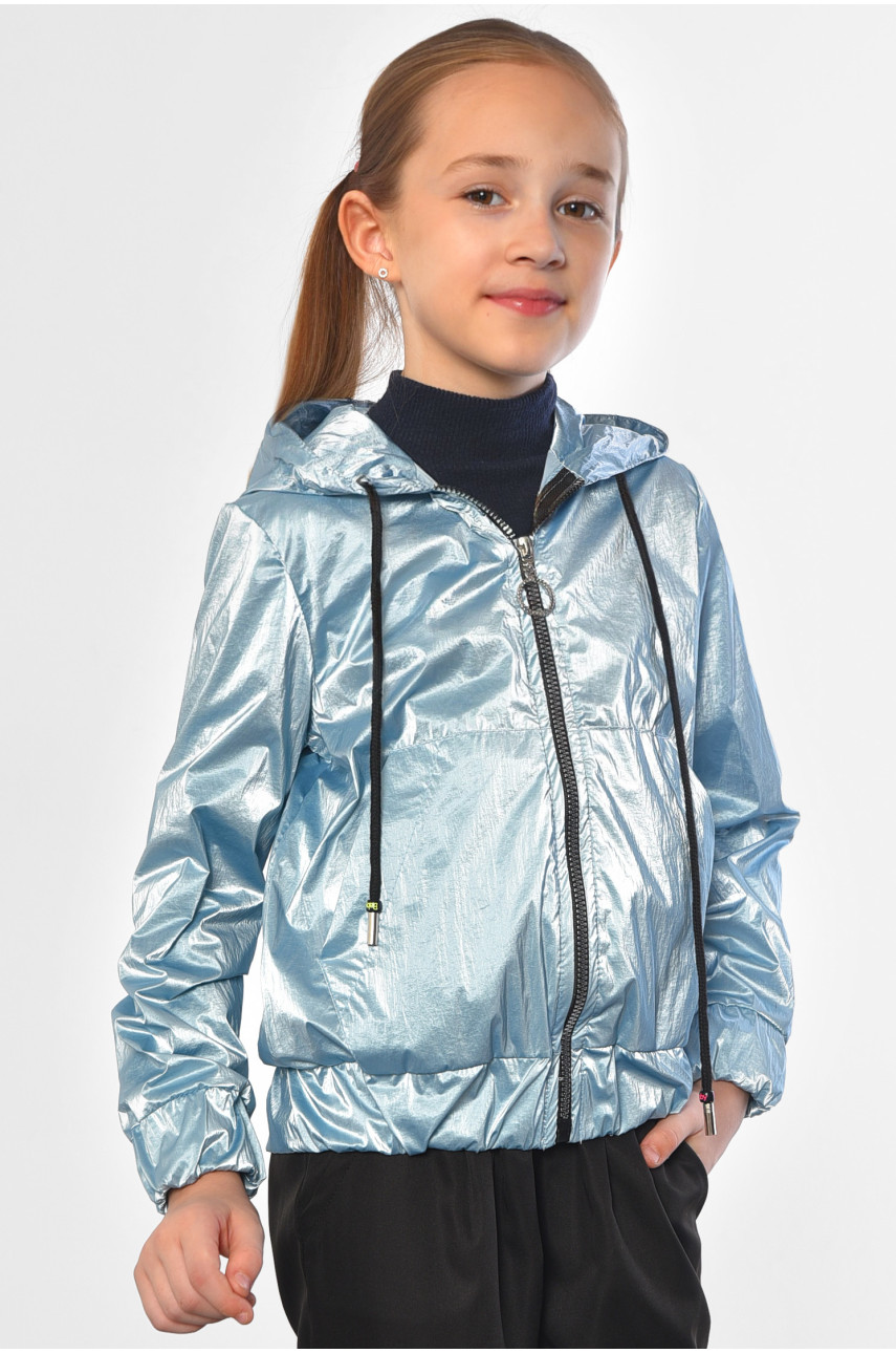 Ветровка детская для девочки голубого цвета 182912