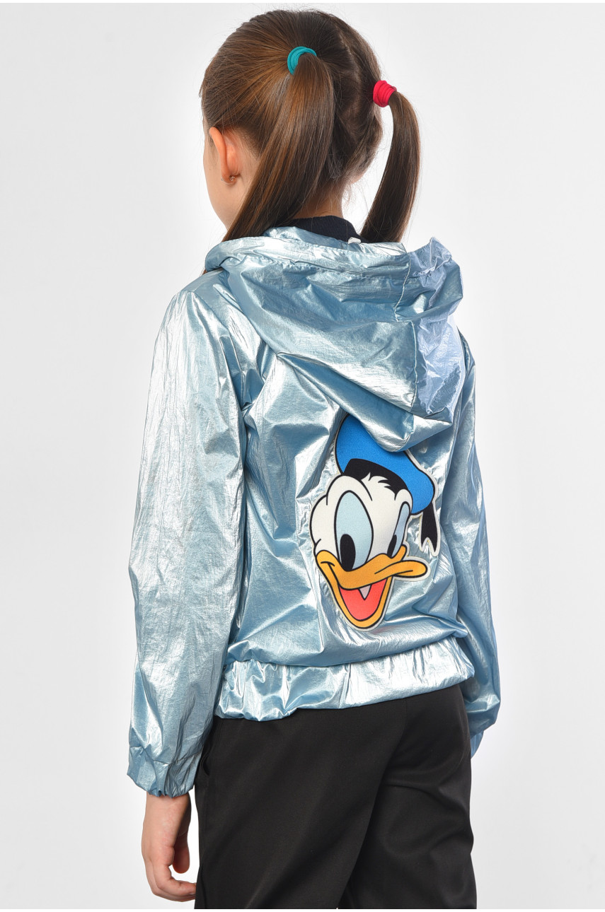 Ветровка детская для девочки голубого цвета 182912 Ветровка детская для девочки голубого цвета 182912