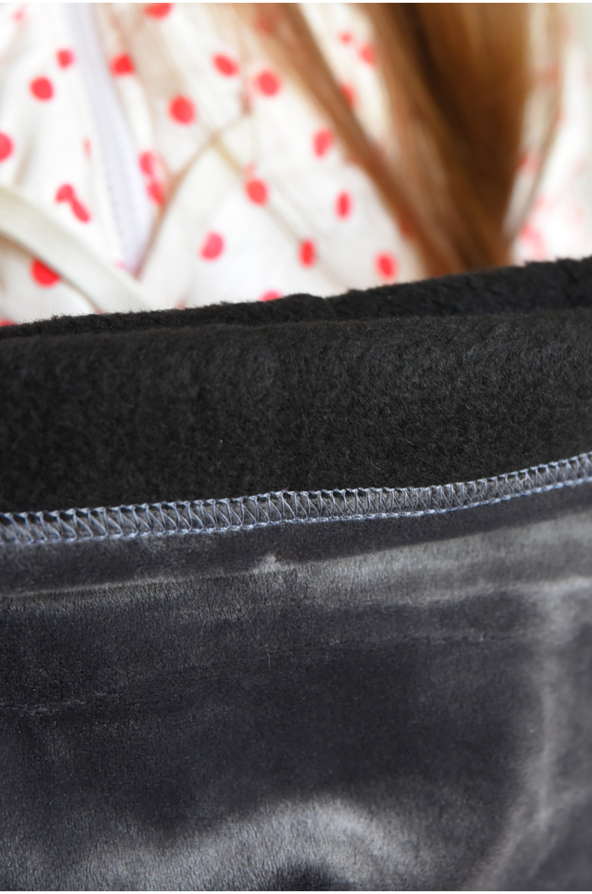 Шапка подростковая для девочки велюровая серого цвета 196 182938 Шапка подростковая для девочки велюровая серого цвета 196 182938