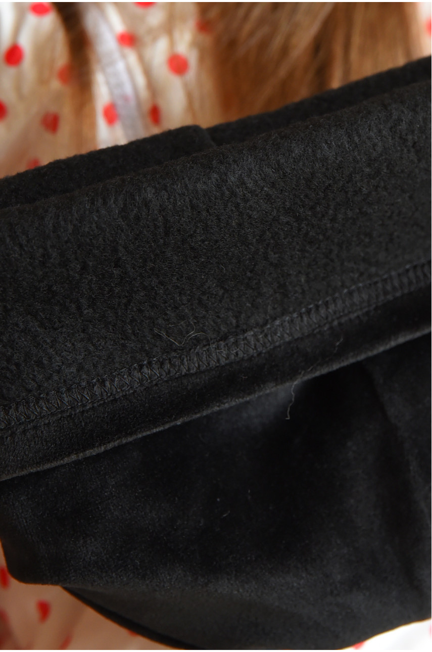 Шапка подростковая для девочки велюровая черного цвета 200 182942 Шапка подростковая для девочки велюровая черного цвета 200 182942