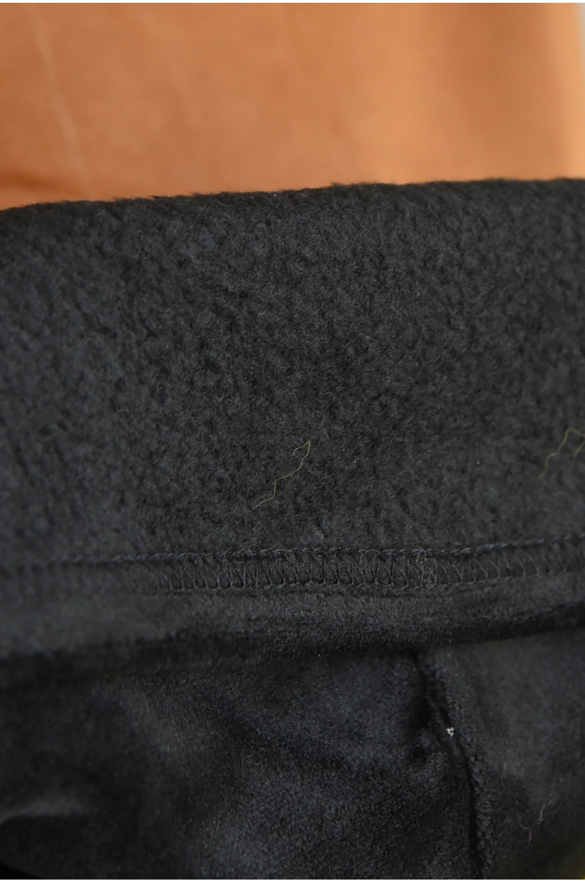 Набор шапка+шарф подростковый для девочки велюровый  черного цвета 204 182946