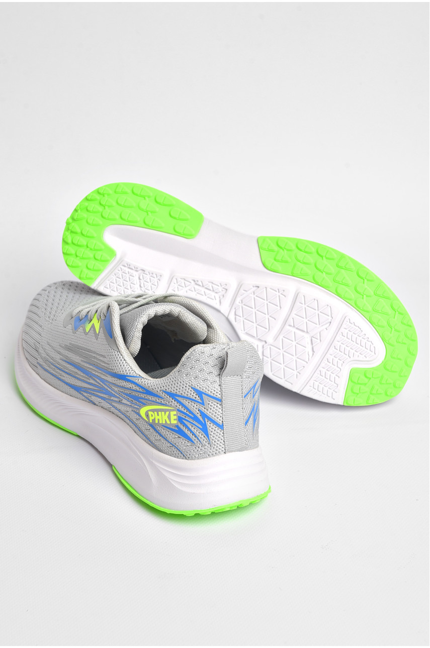 Кроссовки мужские серого цвета на шнуровке 182987 Кроссовки мужские серого цвета на шнуровке 182987