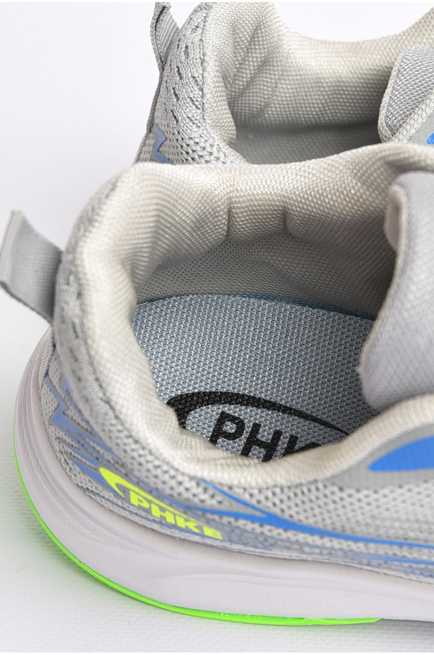 Кроссовки мужские серого цвета на шнуровке 182987 Кроссовки мужские серого цвета на шнуровке 182987