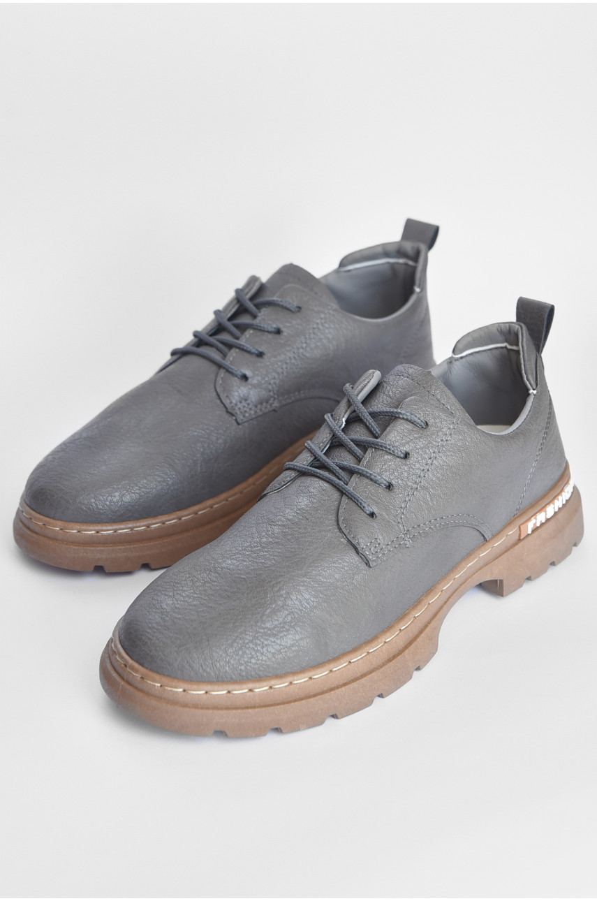 Туфли мужские серого цвета Т16-1 183017