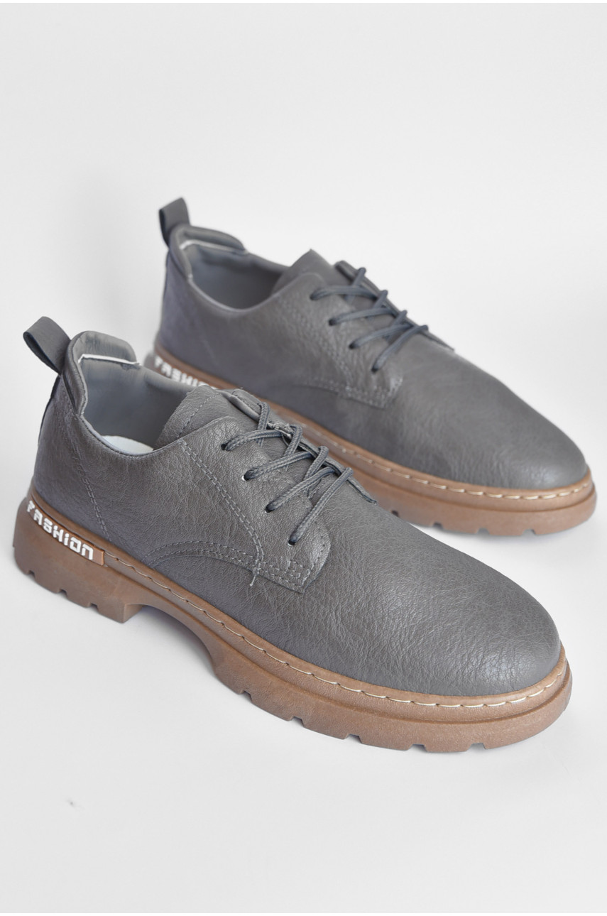 Туфли мужские серого цвета Т16-1 183017