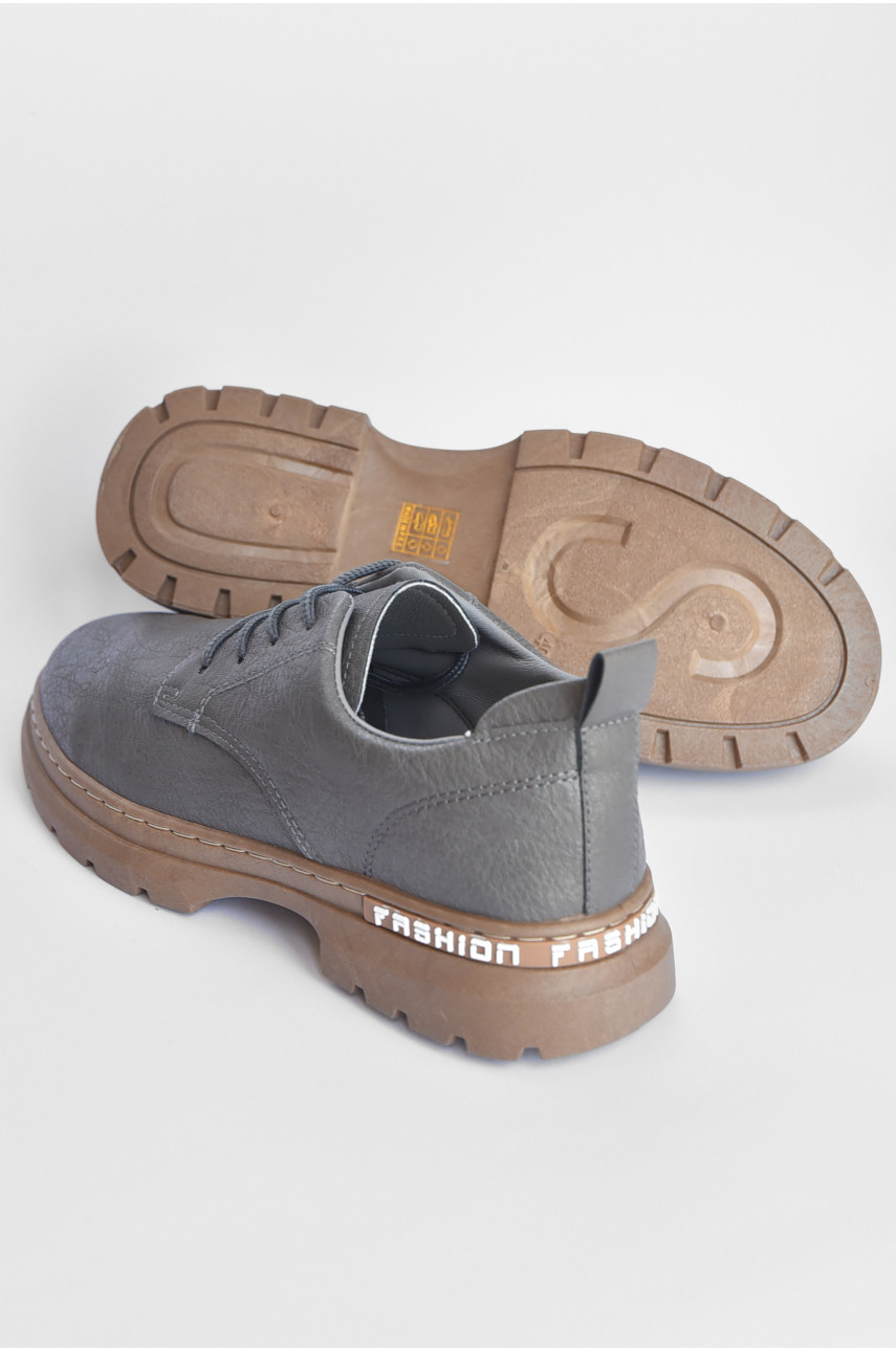 Туфли мужские серого цвета Т16-1 183017