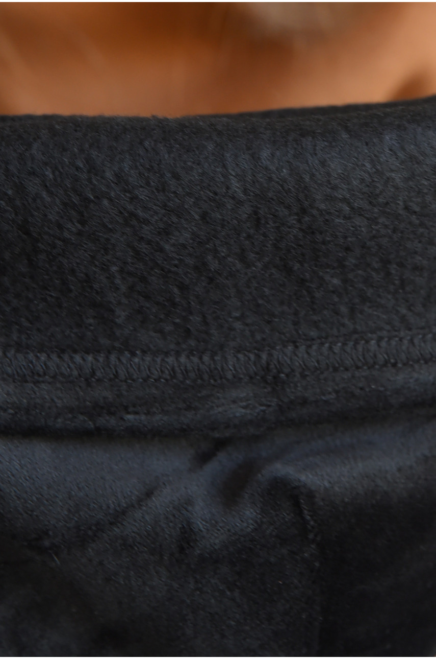 Набір шапка+шарф підлітковий для дівчинки велюровий чорного кольору 261 183024