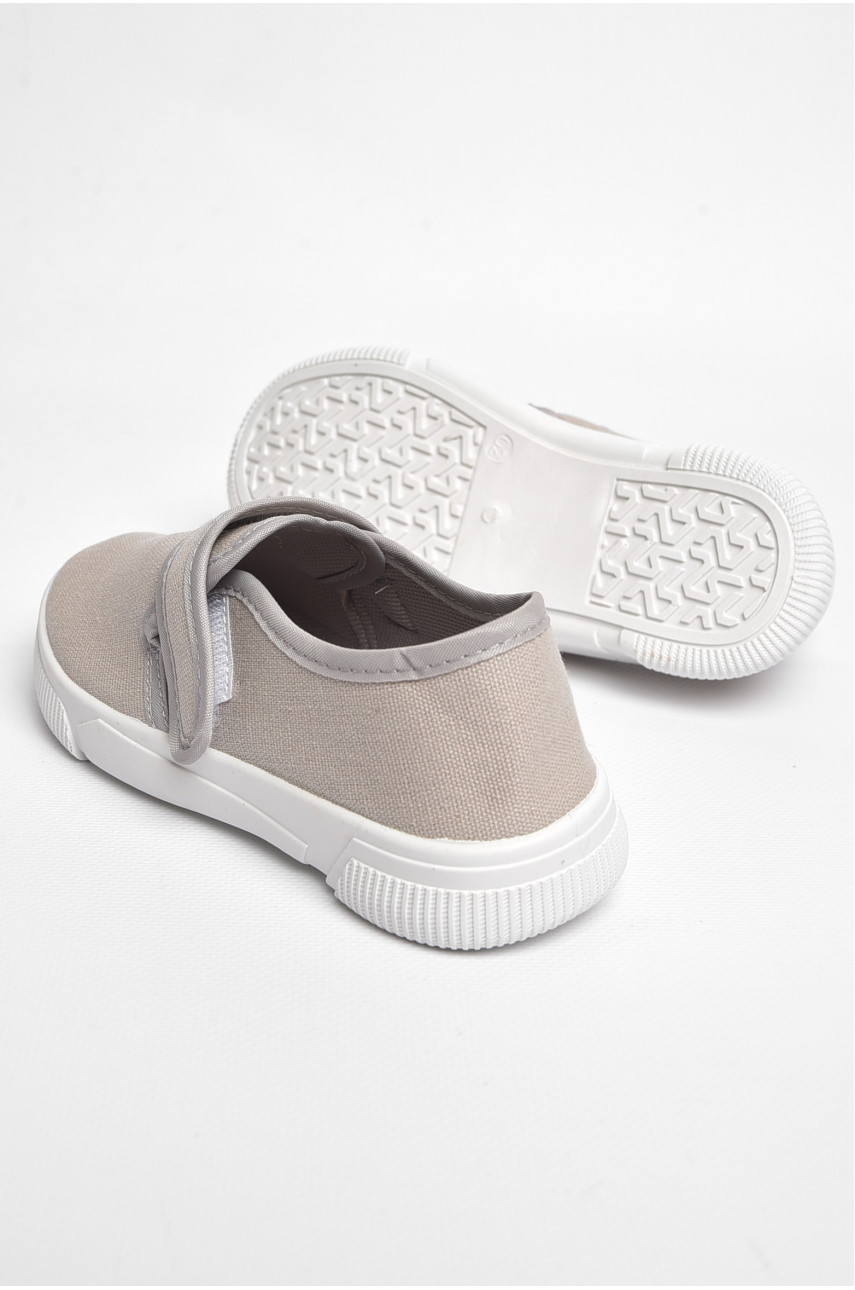 Мокасини дитячі сірого кольору на липучці ХНВ-7 183102