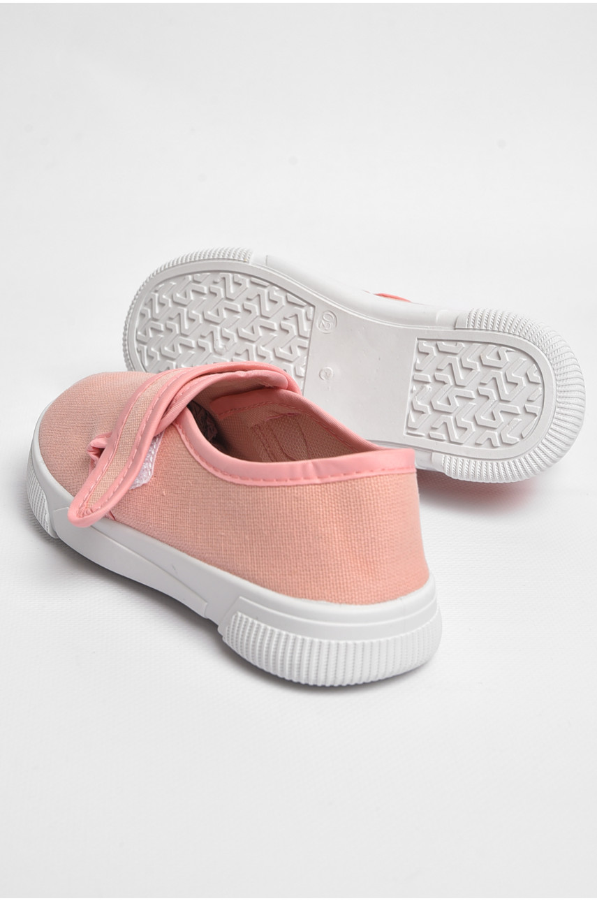 Мокасини дитячі світло-рожевого кольору на липучці ХНВ-7 183104
