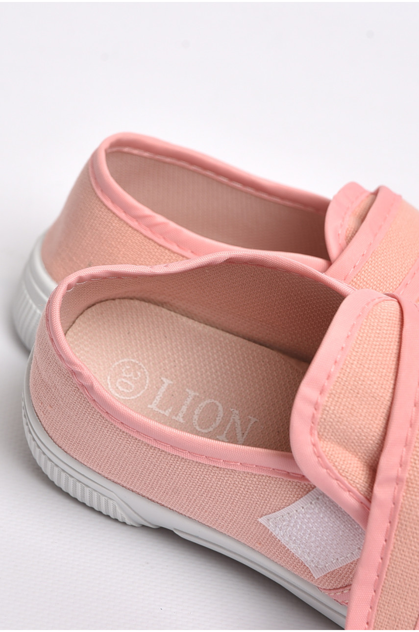 Мокасини дитячі світло-рожевого кольору на липучці ХНВ-7 183104