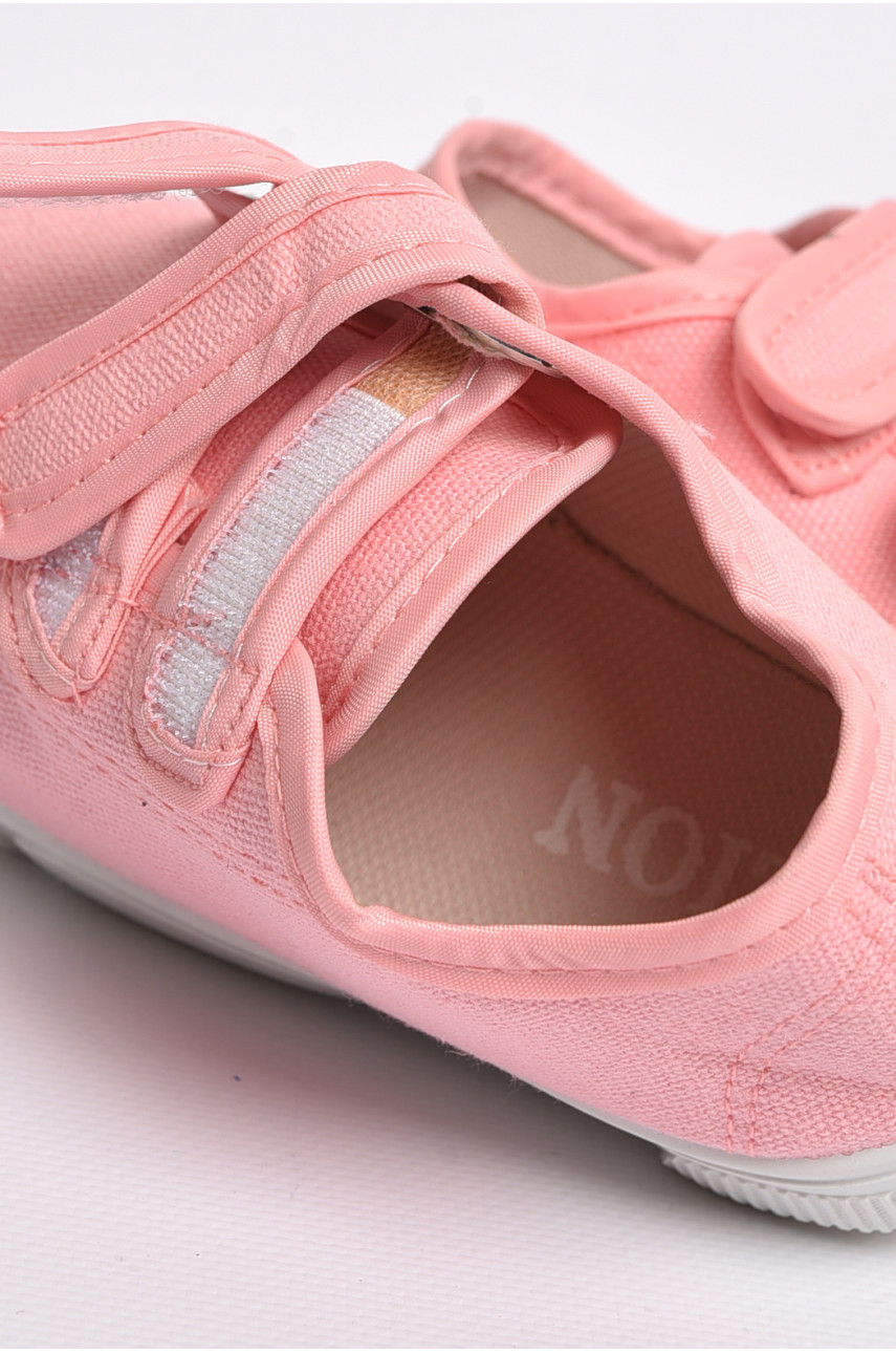 Мокасини дитячі світло-рожевого кольору на липучці ХНВ-5 183109