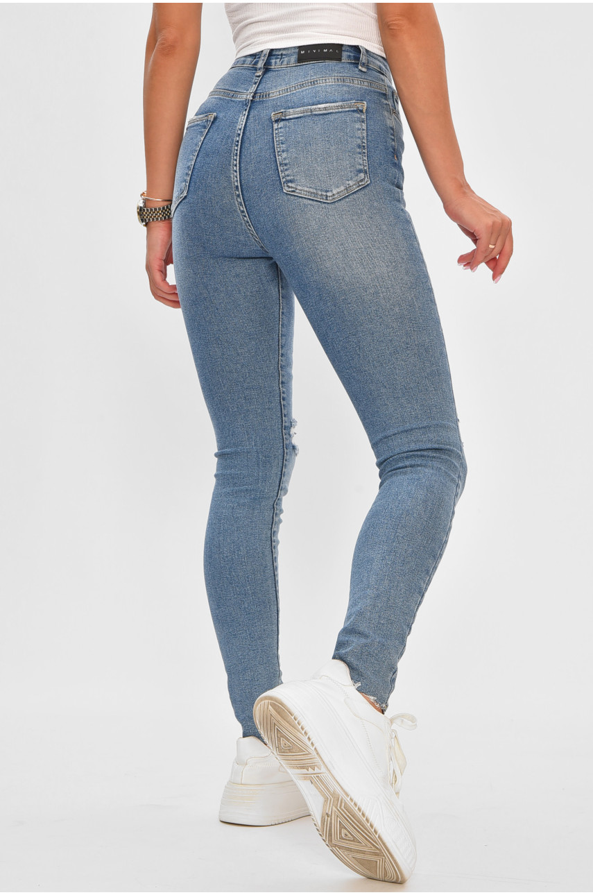 Джинси жіночі синього кольору 183115 Джинси жіночі синього кольору 183115