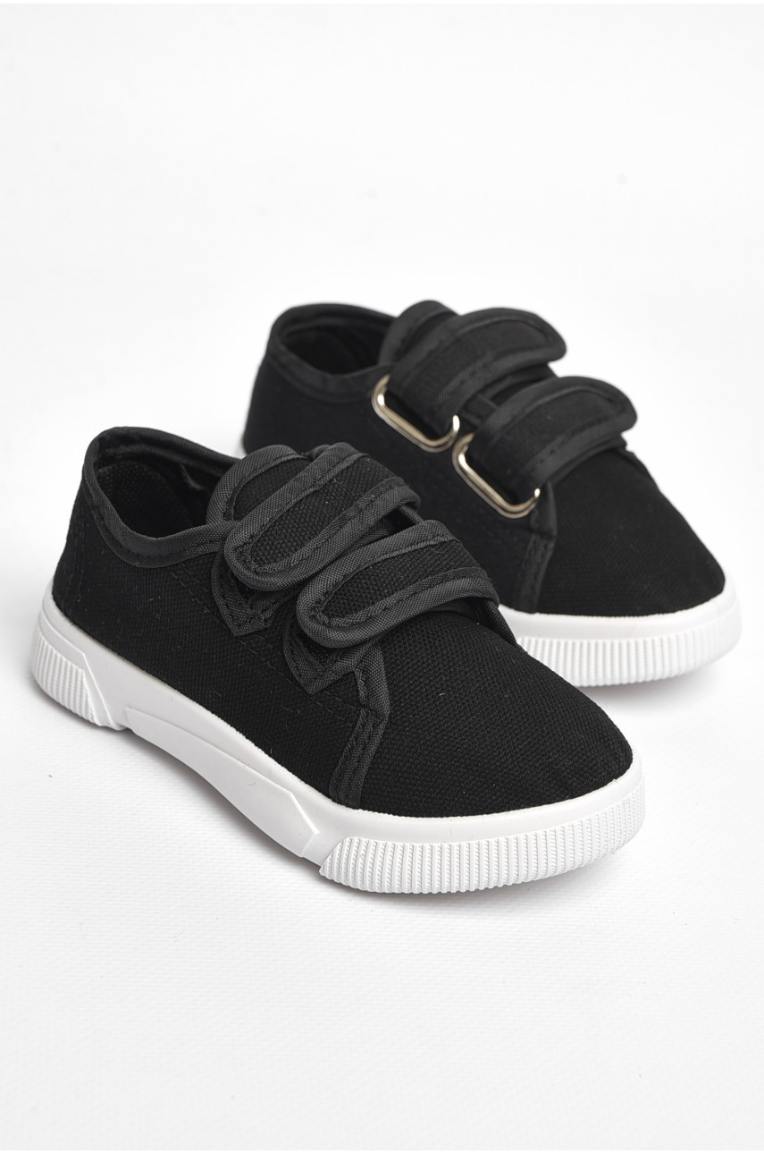 Мокасини дитячі чорного кольору на липучці ХНВ-5 183123