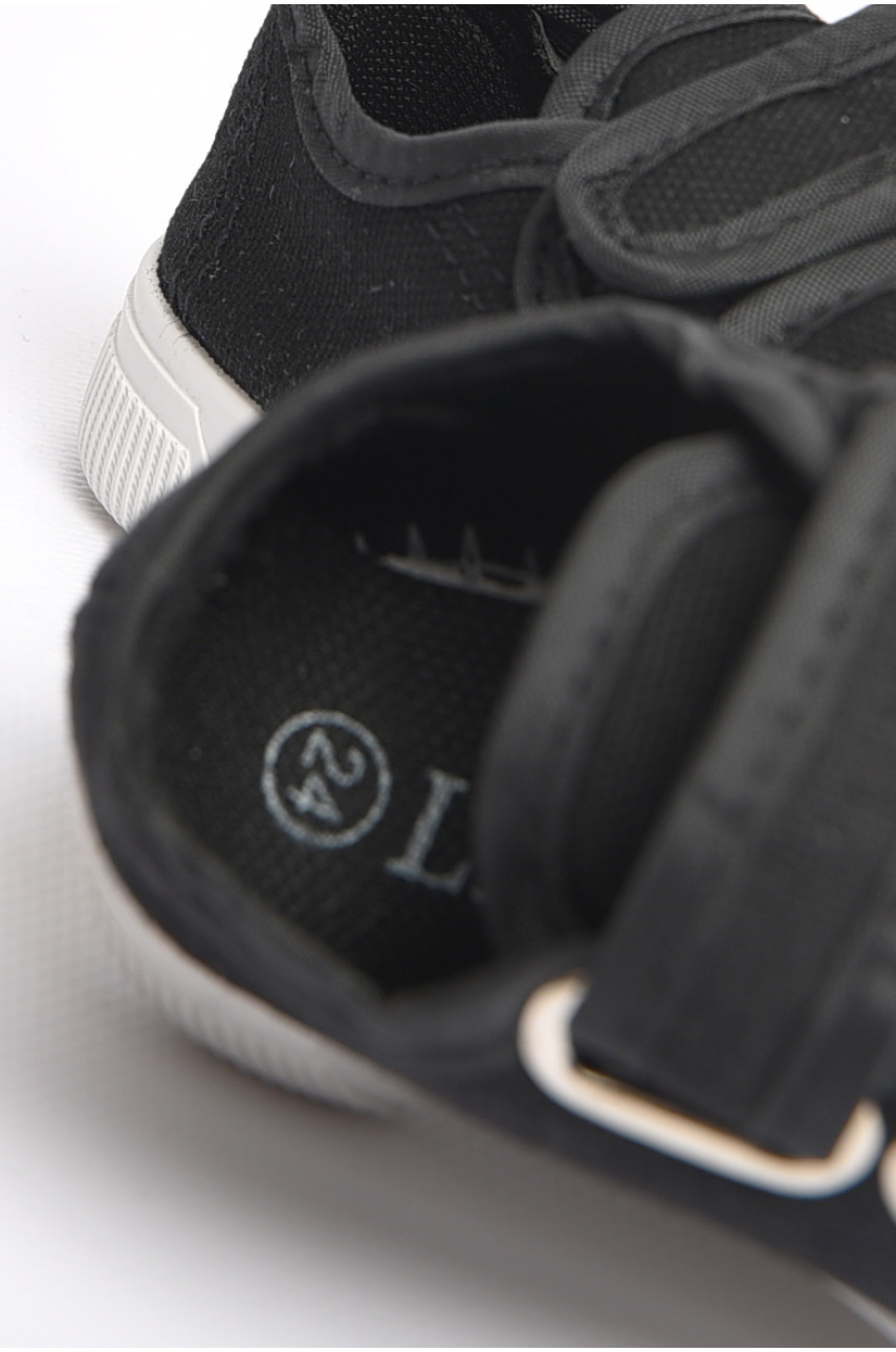 Мокасини дитячі чорного кольору на липучці ХНВ-5 183123