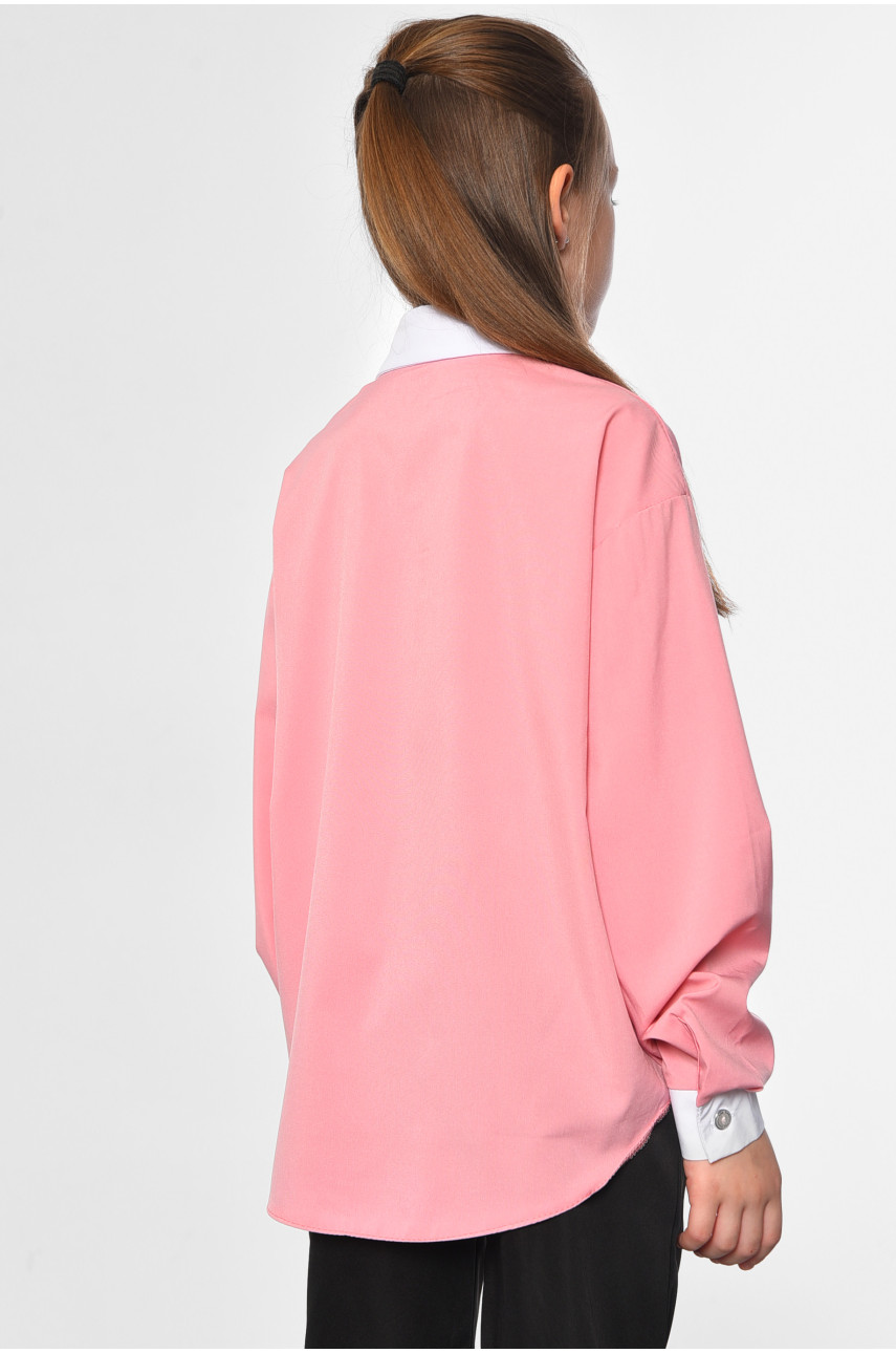 Блуза подростковая для девочки розового цвета 183144