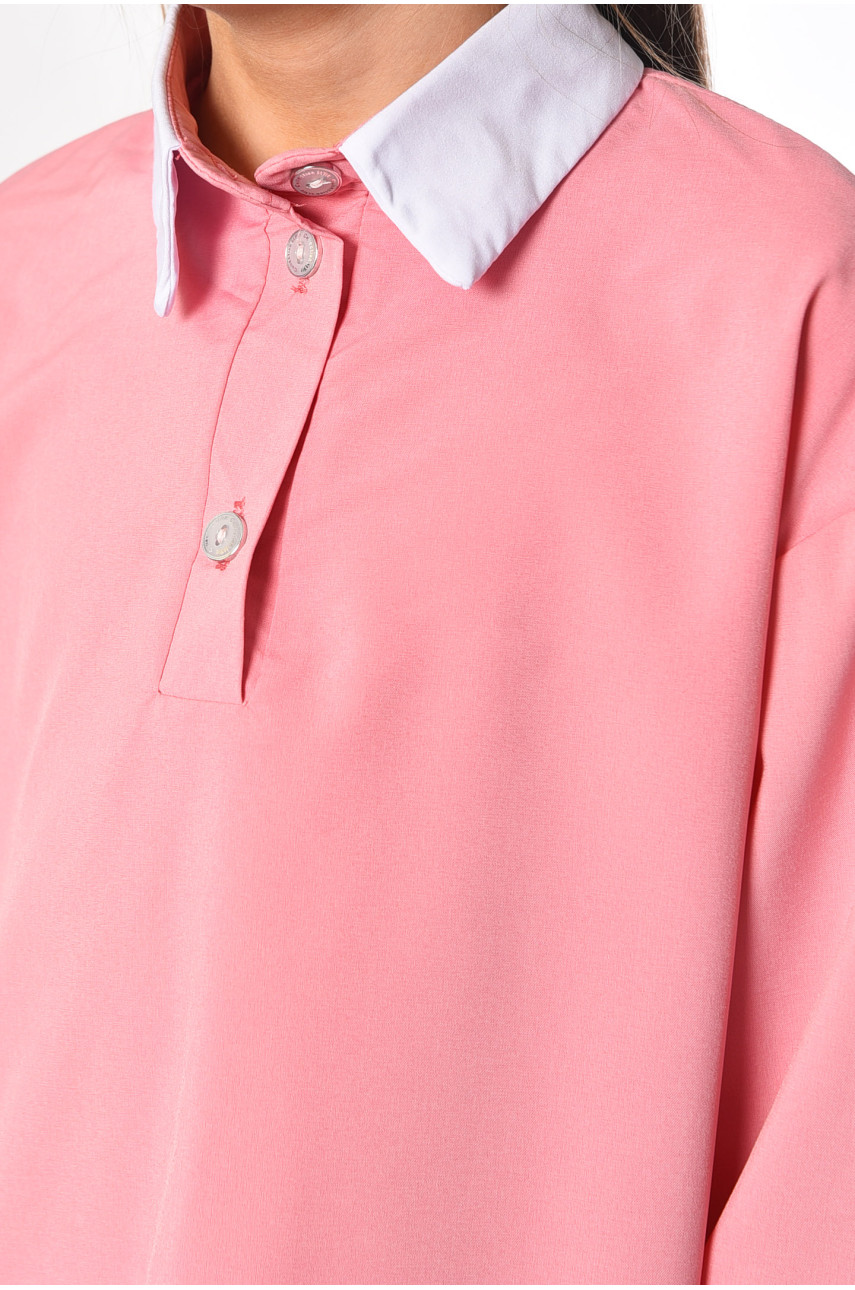 Блуза подростковая для девочки розового цвета 183144