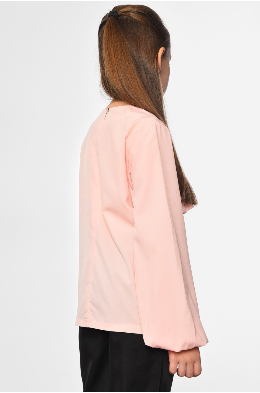 Блуза подростковая для девочки персикового цвета 183152