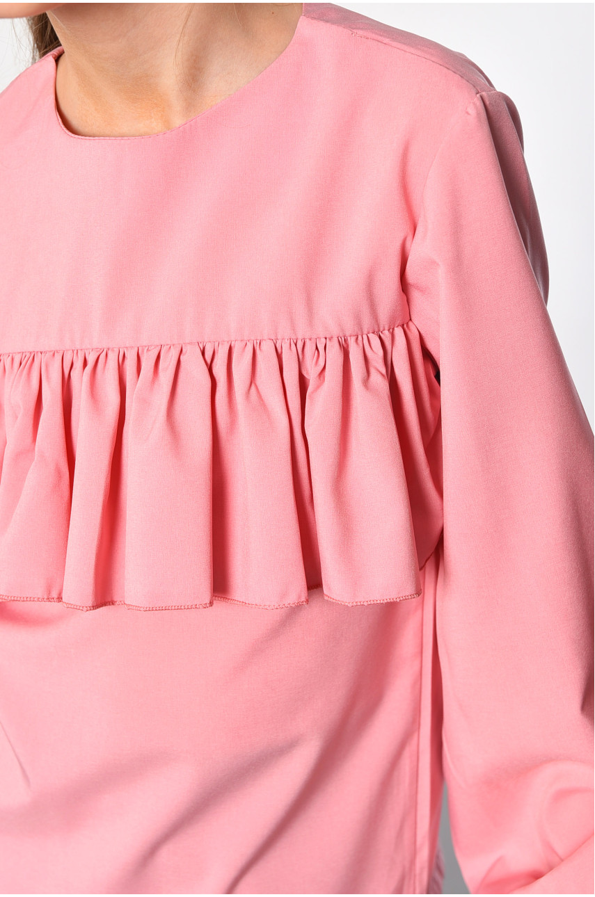 Блуза підліткова для дівчинки рожевого кольору 183154