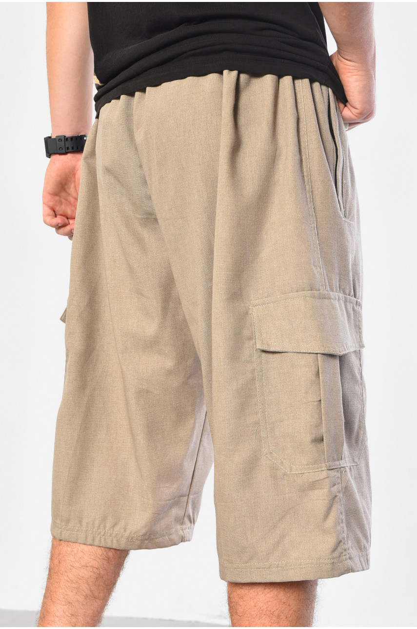 Бриджи мужские полубатальные бежевого цвета 2107 183162 Бриджи мужские полубатальные бежевого цвета 2107 183162