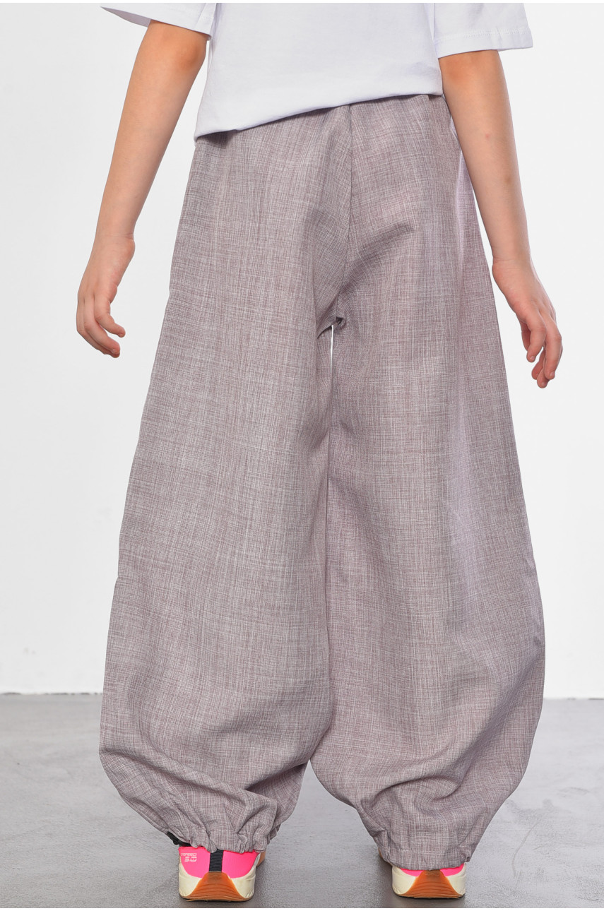 Штани підліткові для дівчинки бузкового кольору 183173 Штани підліткові для дівчинки бузкового кольору 183173