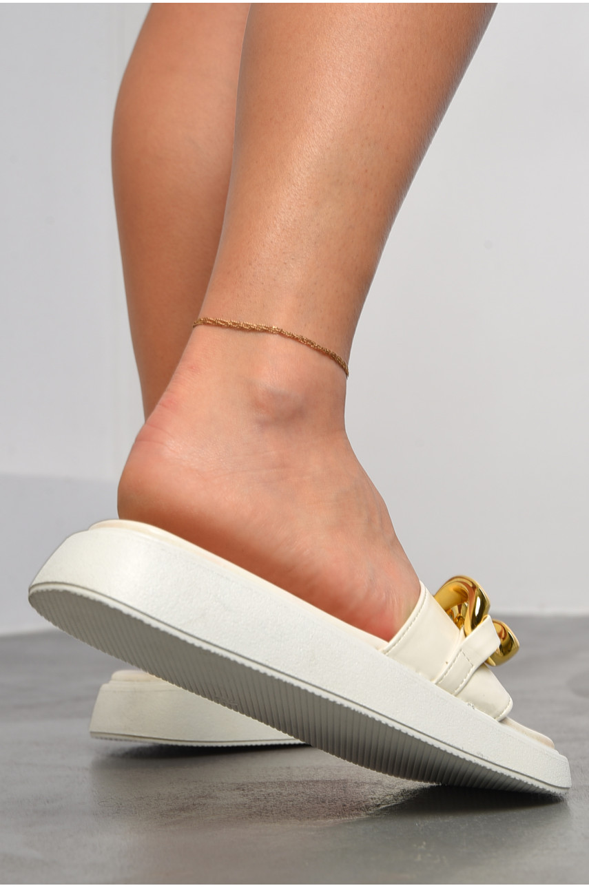 Шльопанці жіночі білого кольору рт532-2 183187