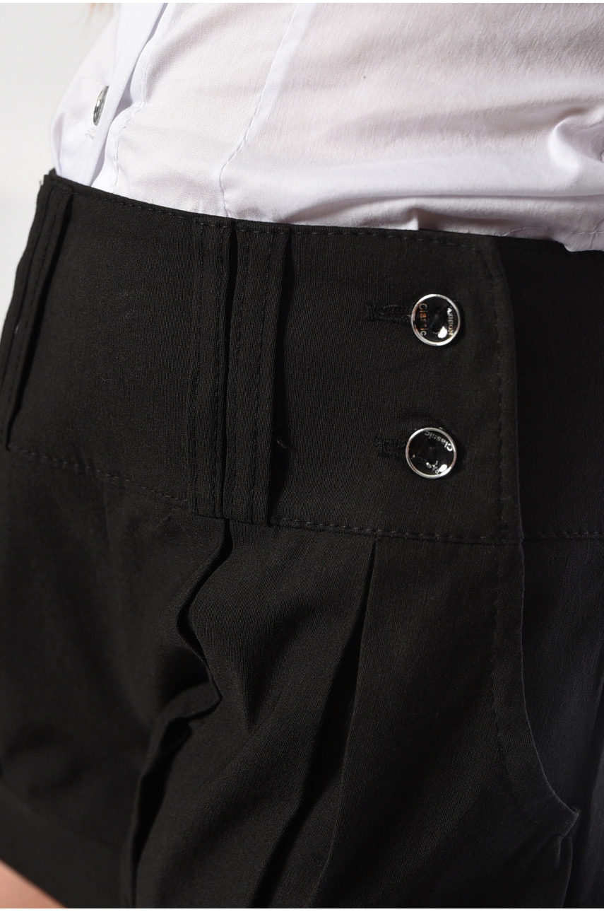 Шорты детские для девочки черного цвета 183220