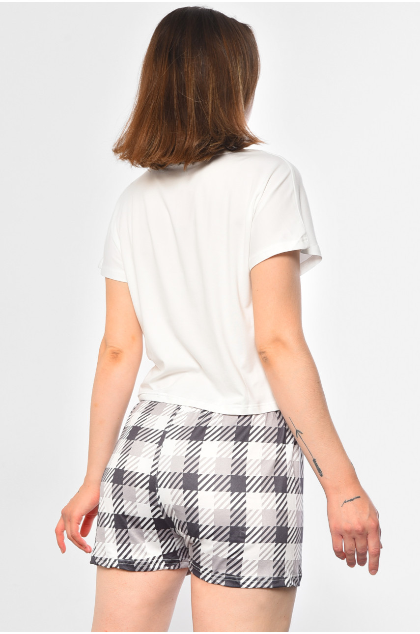 Пижама женская белого цвета с принтом 3204 183229 Пижама женская белого цвета с принтом 3204 183229