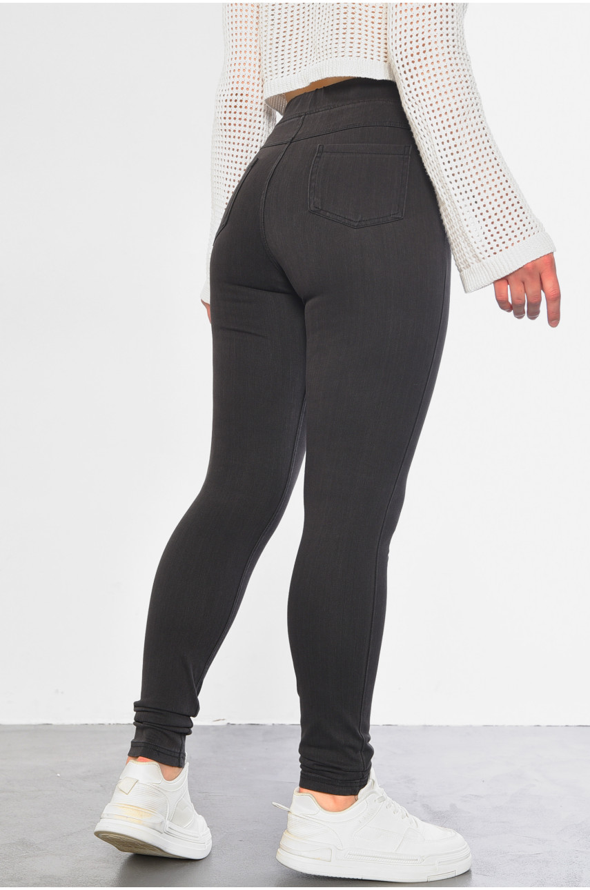 Джинсы женские скини черного цвета А4005-1 183238 Джинсы женские скини черного цвета А4005-1 183238