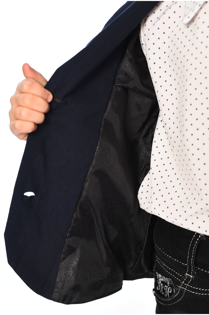 Піджак дитячий для дівчинки темно-синього кольору 183244