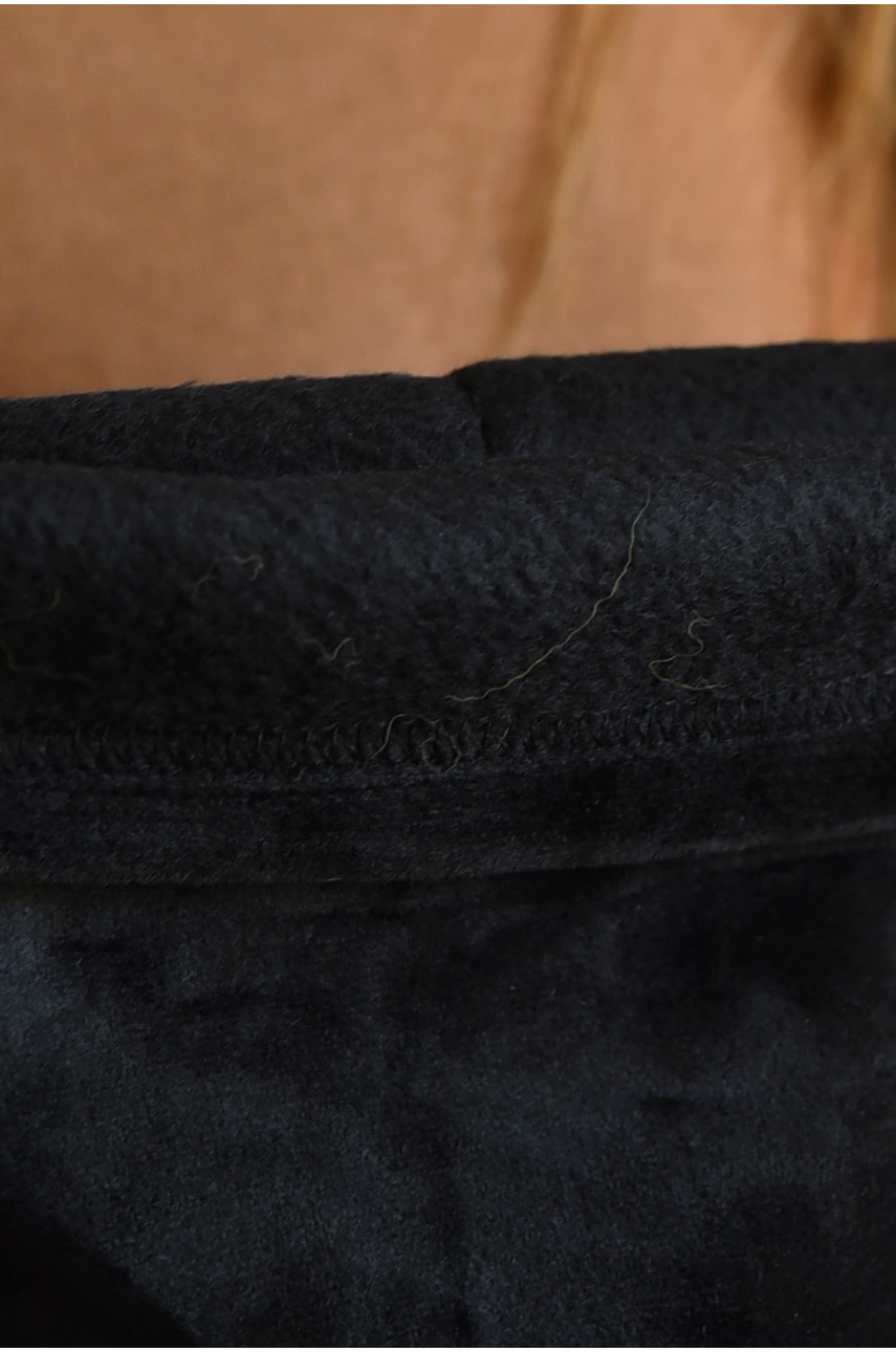 Набор шапка+шарф подростковый для девочки велюровый  черного цвета 436 183308