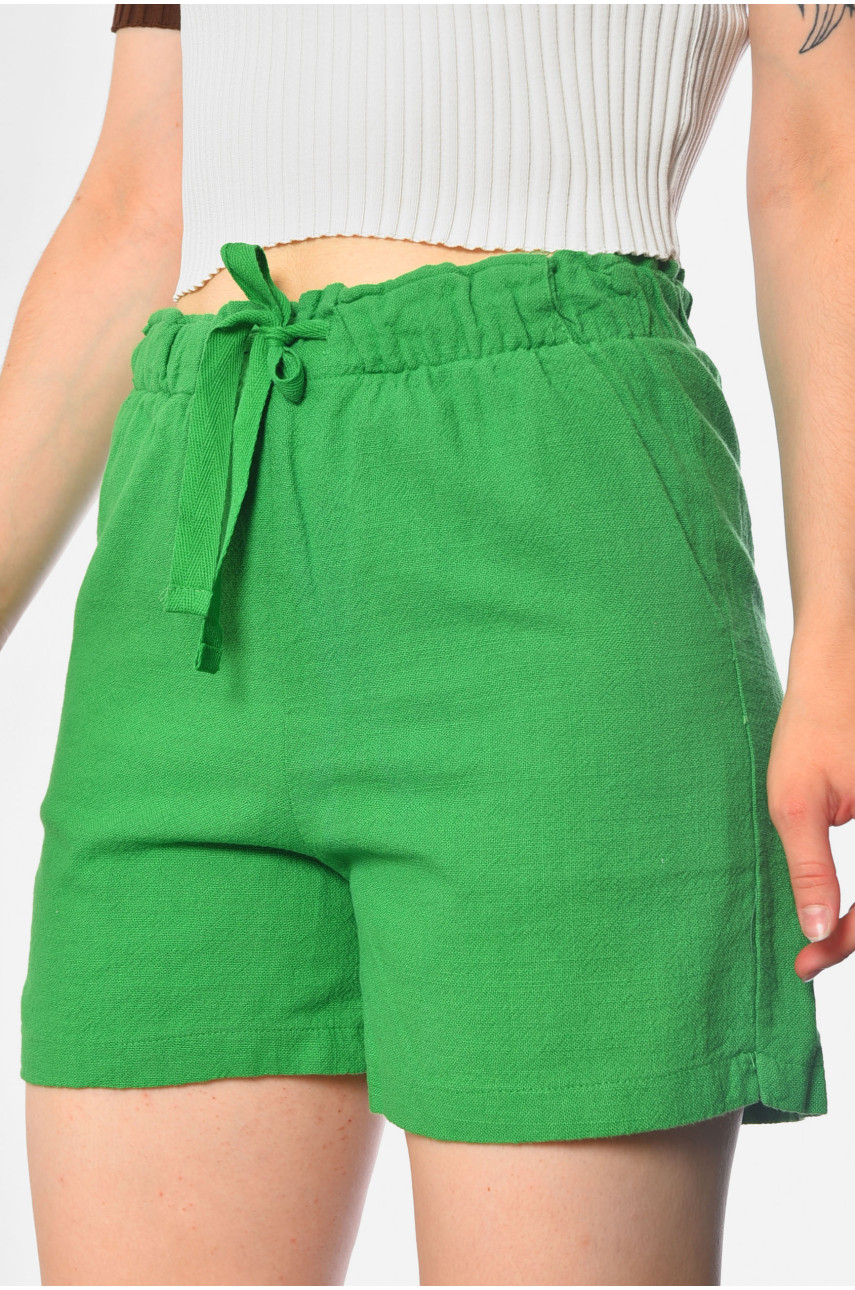 Шорты женские зеленого цвета 12 183366 Шорты женские зеленого цвета 12 183366