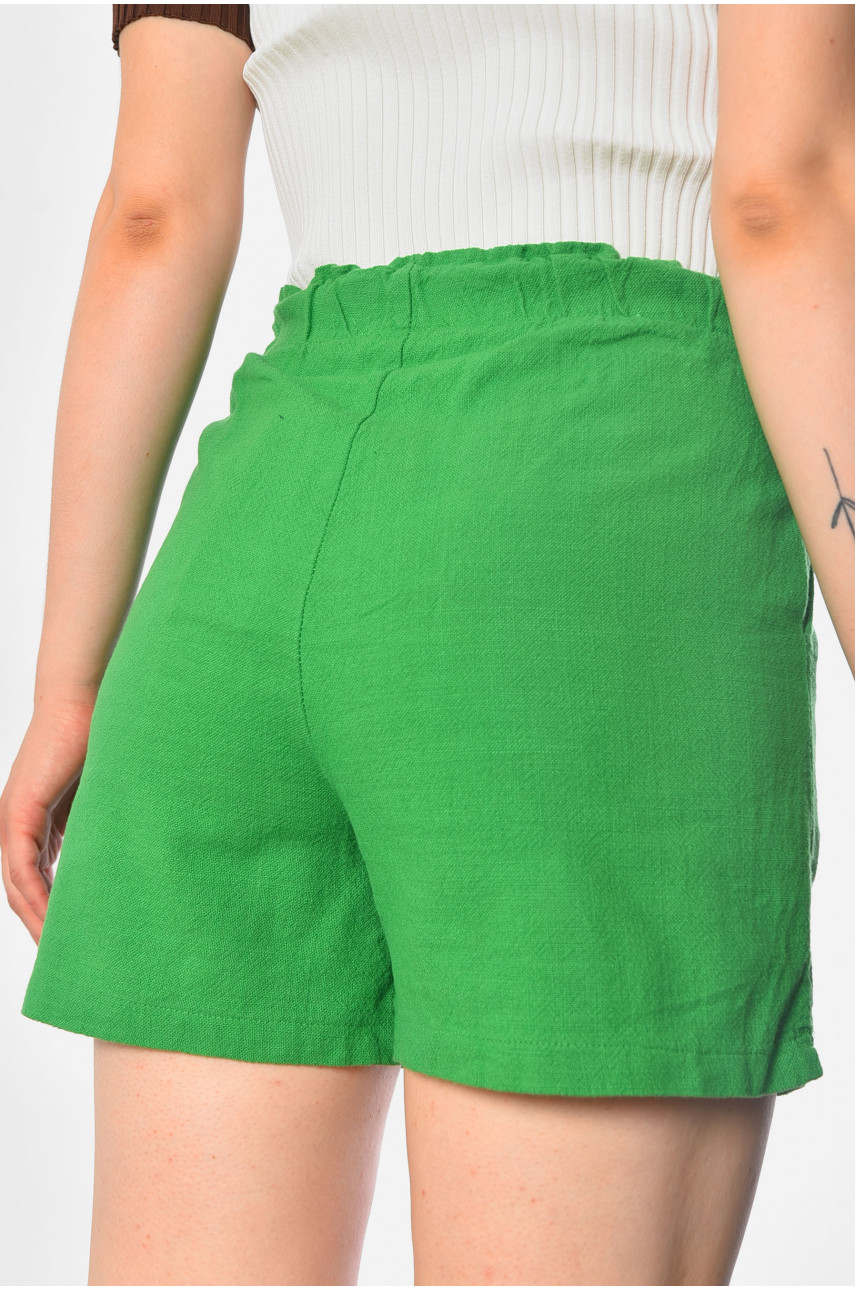 Шорты женские зеленого цвета 12 183366 Шорты женские зеленого цвета 12 183366