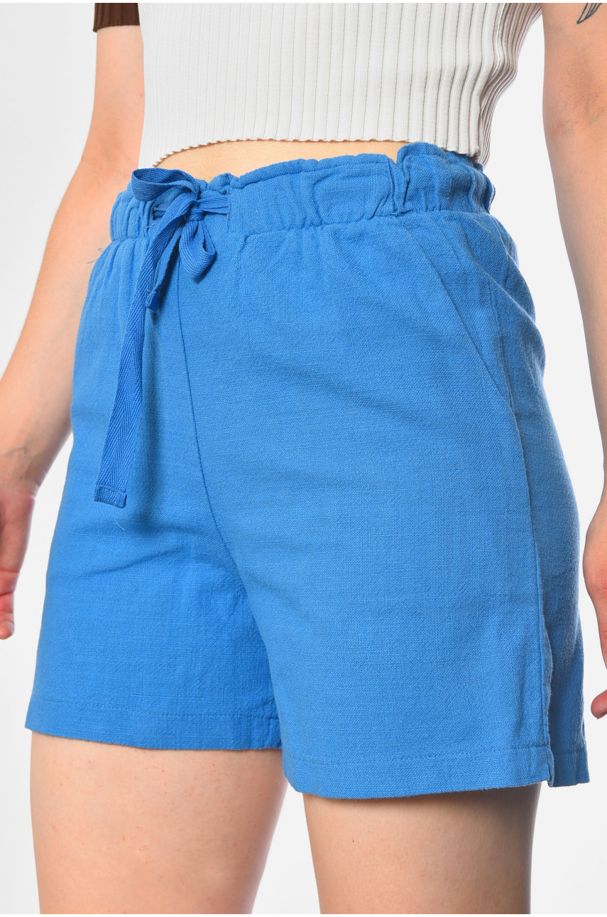Шорты женские темно-голубого цвета 13 183367 Шорты женские темно-голубого цвета 13 183367