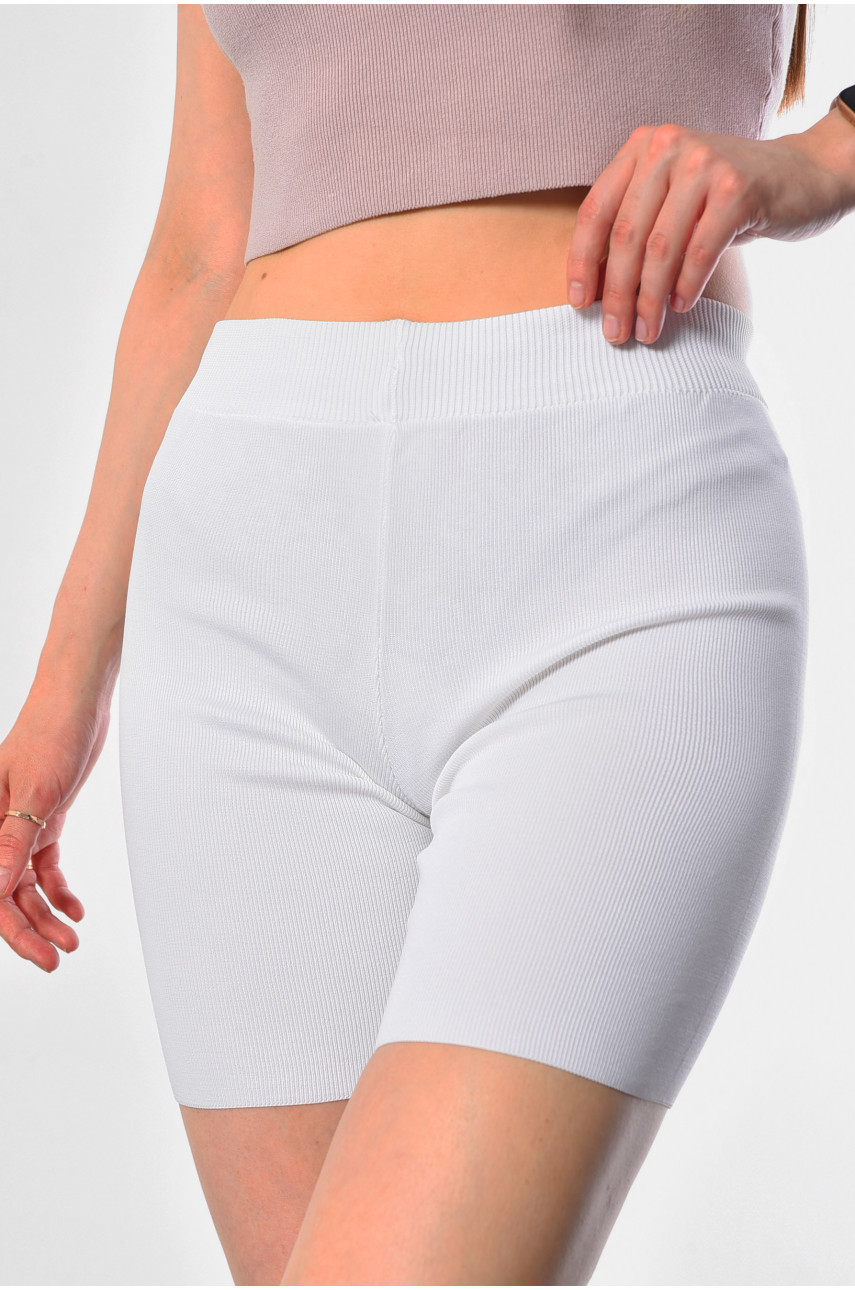 Шорты женские белого цвета 183447 Шорты женские белого цвета 183447