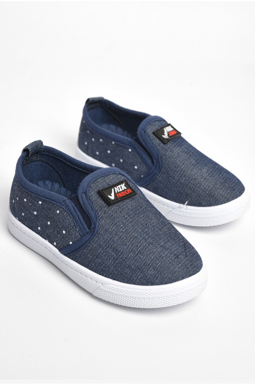 Мокасини дитячі для хлопчика темно-синього кольору с50 183449