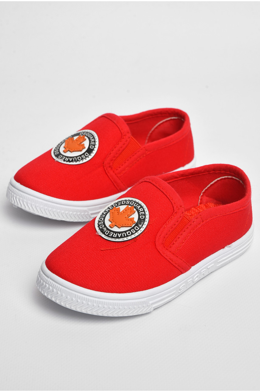 Мокасины детские для девочки красного цвета с24 183453 Мокасины детские для девочки красного цвета с24 183453