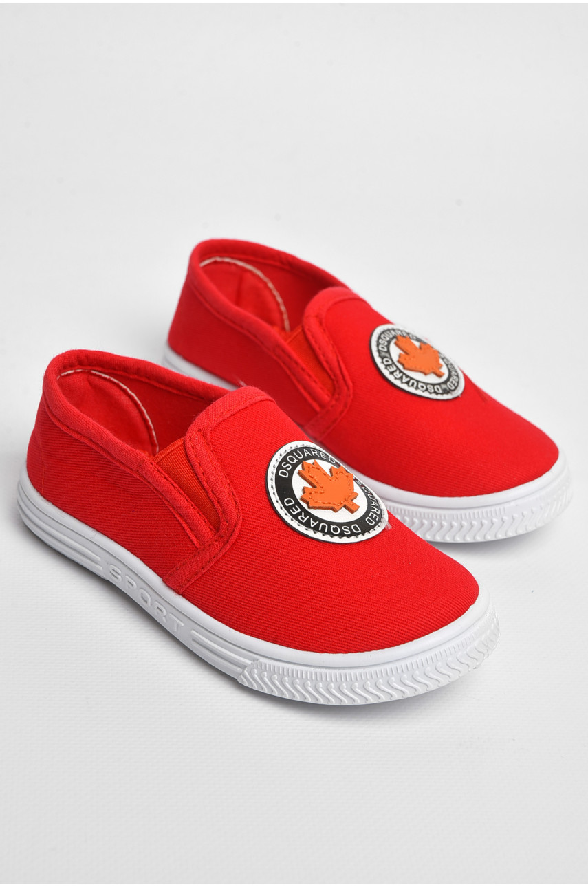 Мокасины детские для девочки красного цвета с24 183453 Мокасины детские для девочки красного цвета с24 183453