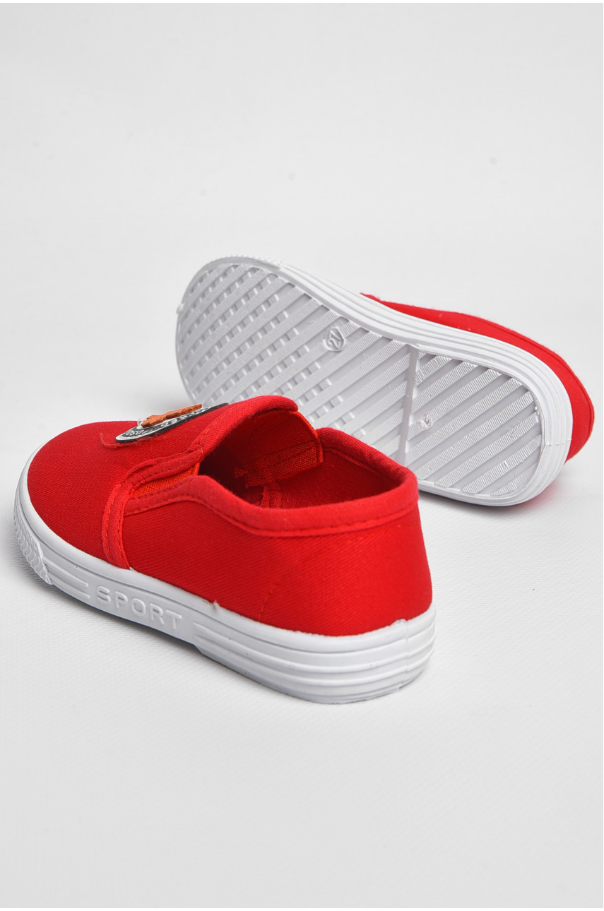 Мокасины детские для девочки красного цвета с24 183453 Мокасины детские для девочки красного цвета с24 183453