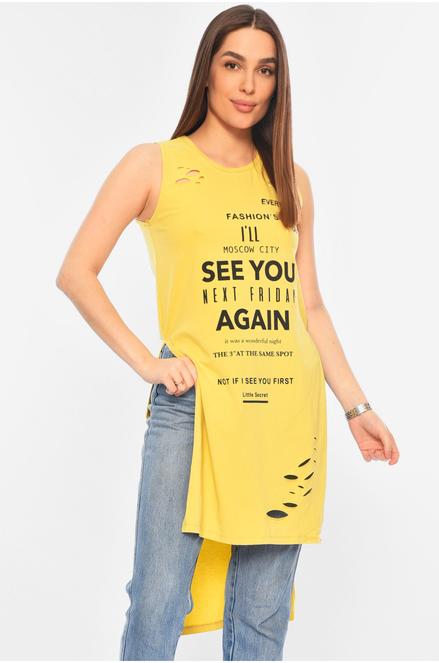 Туніка жіноча жовтого кольору 0554 183457 Туніка жіноча жовтого кольору 0554 183457