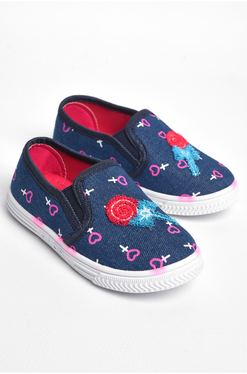 Мокасини дитячі для хлопчика темно-синього кольору с22 183459